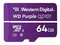 Memoria Western Digital Purple MicroSDXC UHS-1 U1 de 64 GB, Especializada Para Videovigilancia, Clase 10.