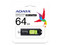 Unidad Flash USB 3.2 ADATA UC300 de 64GB, USB C. Color Negro con Verde.