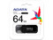 Unidad Flash USB Adata UV240, 64GB, USB 2.0, Color Negro.