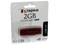 Unidad Flash USB 2.0 Kingston DataTraveler 100 de 2GB. Color Roja
