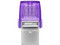 Unidad Flash USB 3.2 Kingston DataTraveler microDuo 3C de 256GB, Puerto USB-A y USB-C, Color Morado.