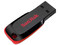 Unidad Flash USB 2.0 SANDISK Cruzer Blade Z50 de 16GB, USB-A, Color Negro/Rojo.