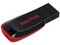 Unidad Flash USB 2.0 SanDisk Cruzer Blade de 128 GB. Color Negro/Rojo
