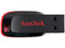 Unidad Flash USB 2.0 SanDisk Cruzer Blade de 128 GB. Color Negro/Rojo