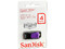 Unidad Flash USB 2.0 SanDisk Cruzer Edge de 4GB. Color Morada