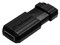 Unidad Flash USB 2.0 Verbatim de 16GB, Retráctil, Color Negro.