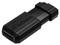 Unidad Flash USB 2.0 Verbatim PinStripe de 32GB. Color Negro.