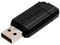 Unidad Flash USB 2.0 Verbatim PinStripe de 128GB. Color Negro.