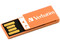 Unidad Flash USB 2.0 Verbatim Clip-it de 4 GB. Color Naranja
