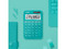 Calculadora de Bolsillo Casio MS-20YC-TU-W-MP, 12 Dígitos, Panel Solar. Color Turquesa.