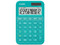 Calculadora de Bolsillo Casio MS-20YC-TU-W-MP, 12 Dígitos, Panel Solar. Color Turquesa.