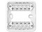 Base para Modulo DHI-HY-MKDZ2, ABS, 90 mm x 90 mm x 14 mm, Color Blanco, Montaje en Pared.