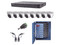 Kit de Vigilancia Epcom KEVTX8T8EW, DVR de 8 canales hasta 4MP, 8 Cámaras Eyeball de 2MP (1920 x 1080), Fuente de Poder Profesional hasta 15V para larga distancia, 8 transceptores y 8 conectores.
