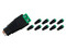 Paquete de 10 Conectores de Corriente Hembra Enson ENS-FC01 tipo Jack 3.5mm, para Cámaras CCTV, con Bloque polarizado.