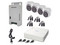 Kit de Videovigilancia HIKVISION HL-1080P-4E-TWA, DVR de 4 Canales, 2 MP, H.265+. Incluye 4 Cámaras IP Tipo Eyeball con Bocina y Micrófono integrados, Accesorios Incluidos.