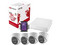 Kit de vigilancia NVR de 4 Canales con 4 Puertos PoE, 4 Cámaras IP Bala Dual Light (IR + Luz Blanca) con micrófono integrado y ACUSENSE Lite para exterior, bobina de Cable de 100m, SSD de 1 TB.