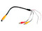 Convertidor para cámaras AHD Meriva Technology, de BNC (audio y video) a DIN (4 pines).