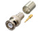 Conector BNC Macho RF Industries RFB-1106-I de Anillo Plegable para RG-8/U, LMR-400, 9913, CNT-400, Color Plateado.