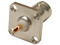 Conector BNC Hembra RF Industries RFB-1115-S para Chasis, 4 Perforaciones con 12.7 mm.