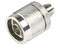 Adaptador en Línea RF Industries de Mini-UHF (H) a N (M). Color Plata.