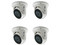 Kit de 4 Cámaras de Vigilancia tipo Domo Saxxon 4-ES31A11J para interior de alta definición 720p, Lente 2.8mm, IR de hasta 20m.
