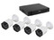 Kit de seguridad SAXXON Trihibrido con DVR SAX7204HS3 de 4 canales y 4 cámaras tipo bullet BFX3172CV, no incluye disco duro.