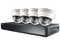 Kit de seguridad Samsung con DVR SRN-437S de 4 canales y 4 cámaras IP tipo Domo SND-L6013R, Incluye disco duro de 1 TB.