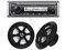 Kit de Estéreo Para Auto con Bluetooth KENWOOD, Incluye Estéreo KMR-M332BT, 2 Bocinas KFC-1613MRB, Color Negro.
