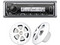 Kit de Estéreo Para Auto con Bluetooth KENWOOD, Incluye Estéreo KMR-M332BT, 2 Bocinas KFC-1613MRW, Color Blanco.