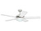Ventilador de Techo Hunter 52943, Techo, Motor WhisperWind, 5 Aspas, Acabado Blanco Mate y Control por Cadena.