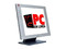 Monitor LCD ProView de 15pds, Color Negro con Plateado, bocinas integradas.