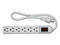 Multicontacto con Supresor de picos ARGOS 9700250 con 6 contactos, Color Blanco.