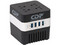Regulador de Voltaje CDP RU-AVR604 de 600 VA / 300W con 4 contactos NEMA, 4 Puertos USB.