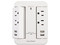 Regulador CYBERPOWER GP400U4AWH 125V con 4 contactos NEMA 5-15R, 4 Contactos USB, Color Blanco.