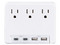 Paquete de Multicontactos y Supresor de Picos CyberPower MP1090WS, 9 Salidas NEMA 5-15P, USB Tipo C, USB Tipo A, Montaje en la Pared y Barra, 2 Piezas, Color Blanco.