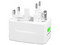 Adaptador Lagom TravelADPL Para Contactos, Convertidor Internacional, Salida Europea, USA y UK, 127v. Color Blanco