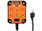 Multicontacto Klein Tools Powerbox 1 con 4 salidas NEMA 5-15P, 1 puerto USB-C y 2 puertos USB-A. Color Naranja.