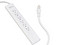 Barra Multicontacto Steren MULTI-V 6, 6 Contactos Aterrizados, Cable de 30cm. Color Blanco.