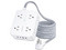 Multicontacto HN8U5WC2, 8 Salidas de Corriente, 2 Puertos USB-A y 2 USB-C, Color Blanco.