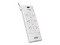 Protector contra Sobretensiones Forza FSP-1221USBCW con 12 Contactos, 2700J, 3 puertos USB. Color Blanco.