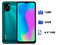Smartphone Hisense E50 Lite: 
Procesador Octa Core (hasta 1.60 GHz), 
Memoria RAM de 3GB, Almacenamiento de 32GB,
Pantalla LED Multi Touch de 6.5