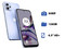 Smartphone Motorola Moto G13: 
Procesador MediaTek Helio G85 (hasta 2 GHz), 
Memoria RAM de 4GB, 
Almacenamiento de 128GB, 
Pantalla LCD IPS de 6.5