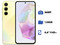 Smartphone Samsung Galaxy A35 5G: 
Procesador Octa Core (hasta 2.4 GHz), 
Memoria RAM de 8GB, Almacenamiento de 128GB, 
Pantalla Super AMOLED de 6.6