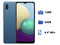 Smartphone Samsung Galaxy A02:
Procesador Quad core (hasta 1.50 GHz),
Memoria RAM de 3GB, Almacenamiento de 32GB,
Pantalla LED Multi Touch de 6.4