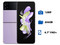 Smartphone Samsung Galaxy Z Flip4:
Procesador Qualcomm Snapdragon (hasta 3.2 GHz),
Memoria RAM de 8GB, Almacenamiento de 256GB,
Pantalla Súper AMOLED de 6.7