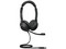 Audífonos alámbricos con diadema Jabra, diseñados para oficina y centro de llamadas, conexión USB tipo A, color negro.