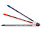 Bolígrafo AZOR Pin Point de Punto Mediano, Color Rojo/Negro/Azul, (12 Piezas).