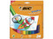 Estuche de Colores BIC Evolution Largos tiene minas gruesas de 4 mm y contiene 24 piezas, ideales para dibujo y actividades artísticas.