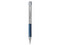 Bolígrafo Zebra F-301 Compact Grip Acero inoxidable y punto fino. Color Azul.