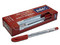 Bolígrafo Semi Gel, Saira, Punta 0.7 mm, Caja con 12 Piezas, Color Rojo.